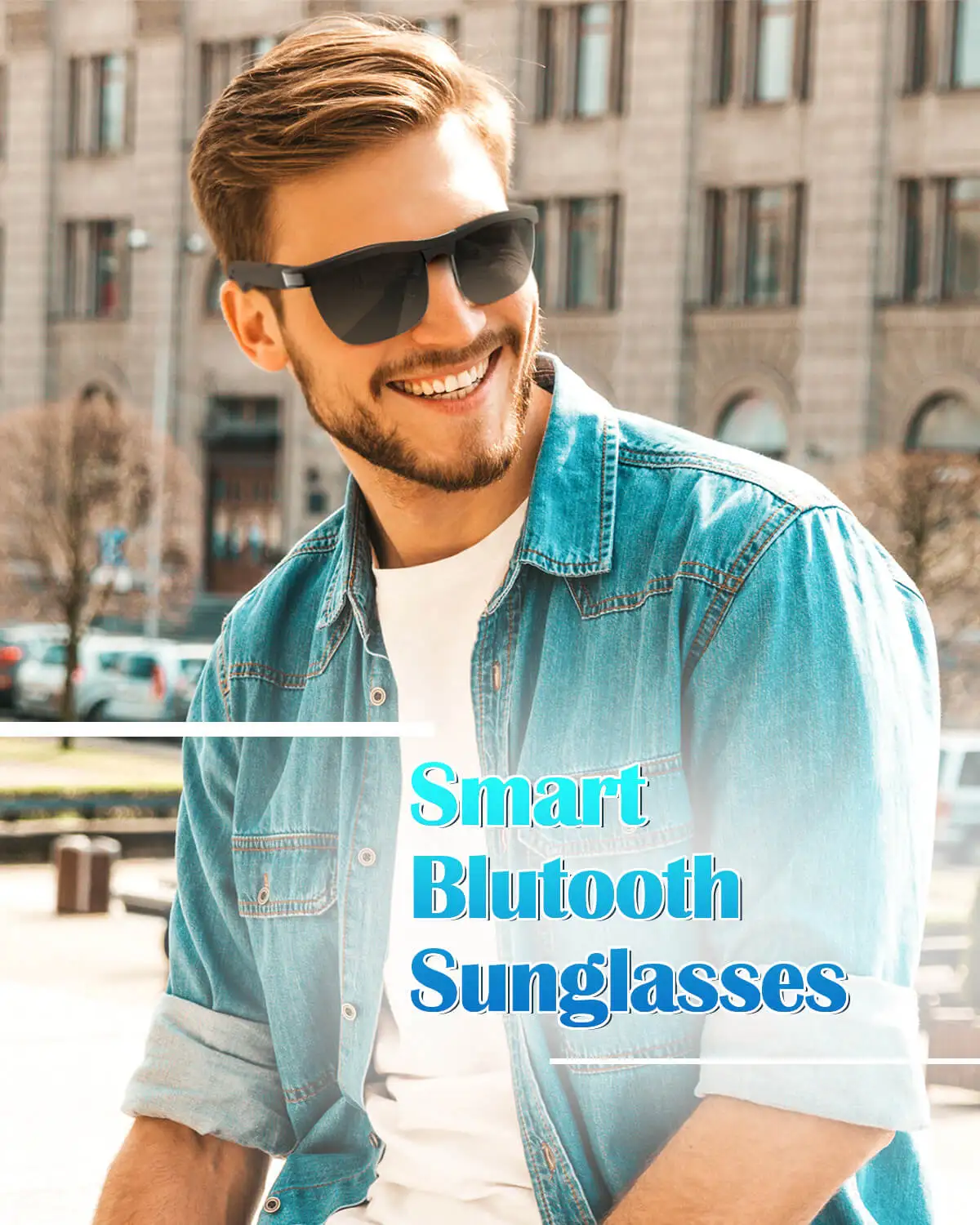 저렴한 E-sports 선글라스 무선 오디오 블루투스 BT5.0 스마트 안경 헤드폰 핸즈프리 음악 이어폰, 편광 안경 통화