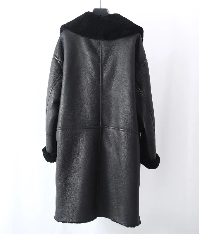 

MENINA BONITA 2021 Long Double Face Fur Coat Genuine Leather Natural Real Fur Winter Jacket Men Outerwear Streetwear Warm Luxury