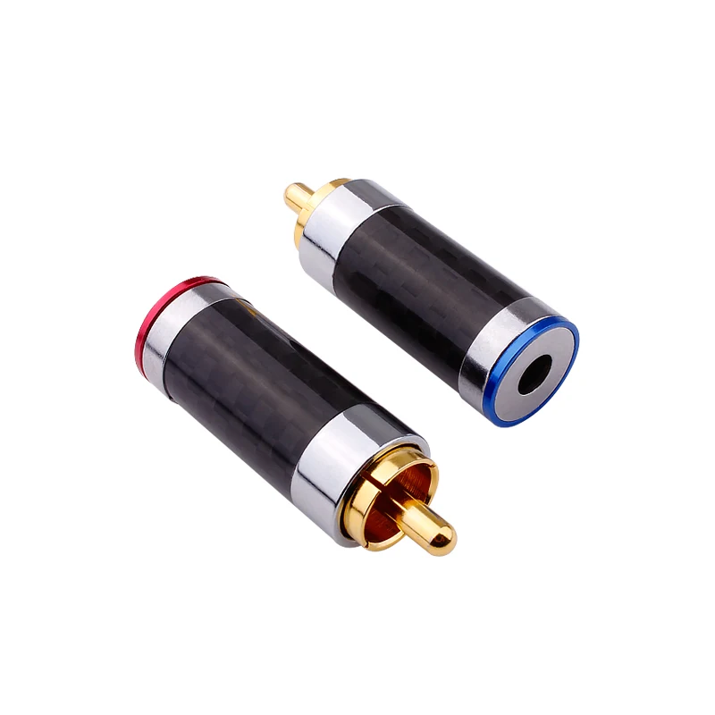 YYAUDIO разъем RCA штекер из углеродного волокна позолоченный штекер HiFi аудио разъем динамик RCA разъем адаптер припой провода RCA Termina
