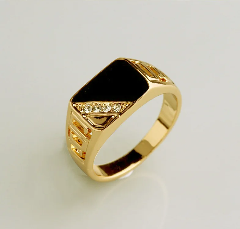 

New Silver Plated Luxury Zircon Wedding Ring Men's Handsome Accessories Jewelry Classic Square Men's Ring Cocktail Ring