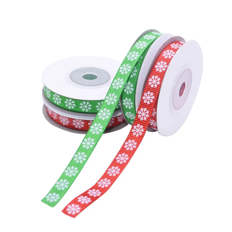10/25 ярдов Рождественская серия атласная лента Гро ленты Рождественские шелковые