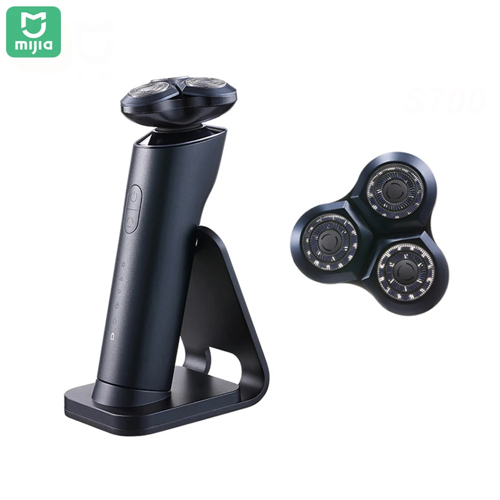 

MIJIA Portable Electric Shaver S700 Smart Flex Razor Beard Mens Trimmer 3 Ceramics Cutter Head Shaving IPX7 Waterproof