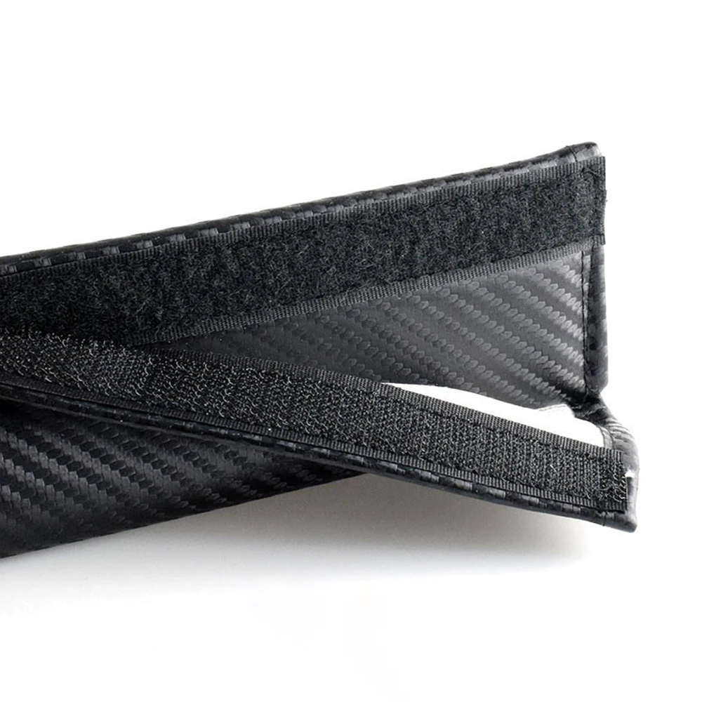 

VEHICAR 2PCS Carbon Fiber Car Seat Belt Cover Driver Shoulder Protector for Mitsubishi Car Accessories