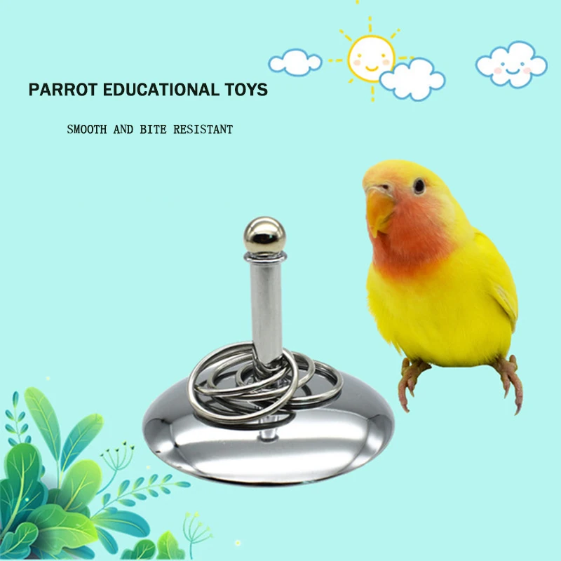 Parrot Interactive Toys Training Supplies Puzzle Bite Resistant Smooth Ferrule Pillar Bird Pet Accessories Supplies Toys
