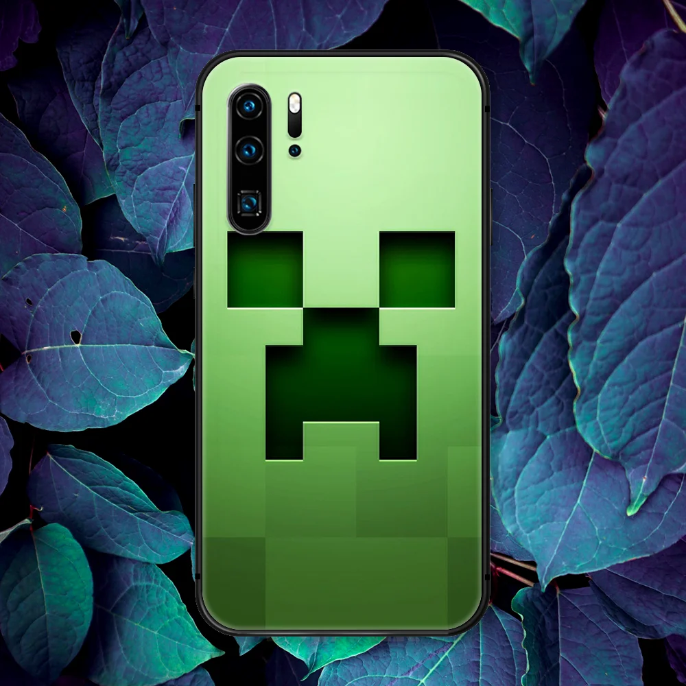 

Mini World Sandbox Game Phone Case For Huawei P Mate Smart 10 20 30 40 Lite Z 2019 Pro black Etui Silicone Back Soft Cover 3D