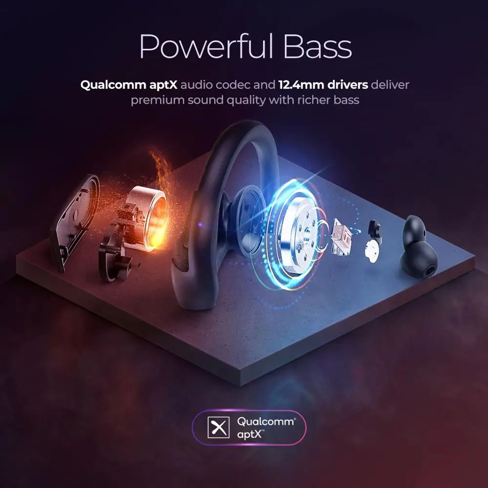 Mpow Flame Pro беспроводные TWS наушники с поддержкой Aptx Bass + CVC 8 0 32h Playtime Bluetooth 5 для iPhone 11