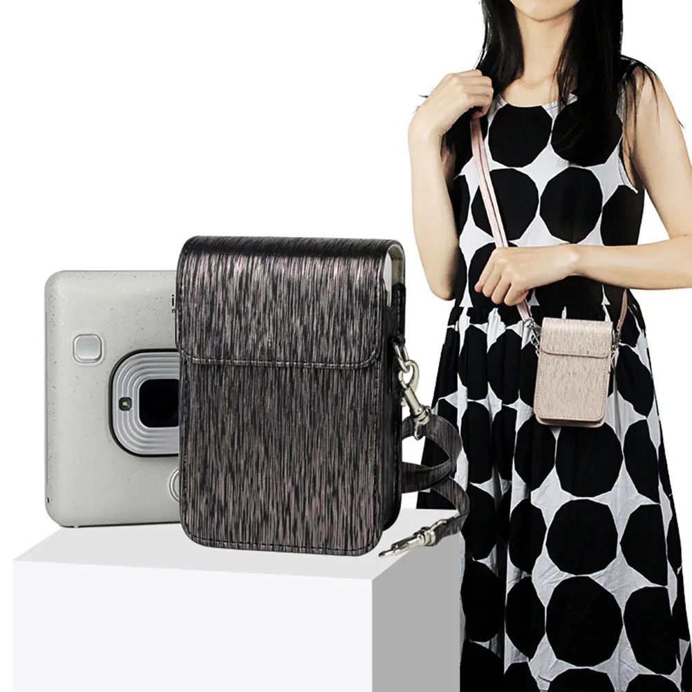 Легкая сумка для камеры из искусственной кожи с плечевым ремнем защитой от