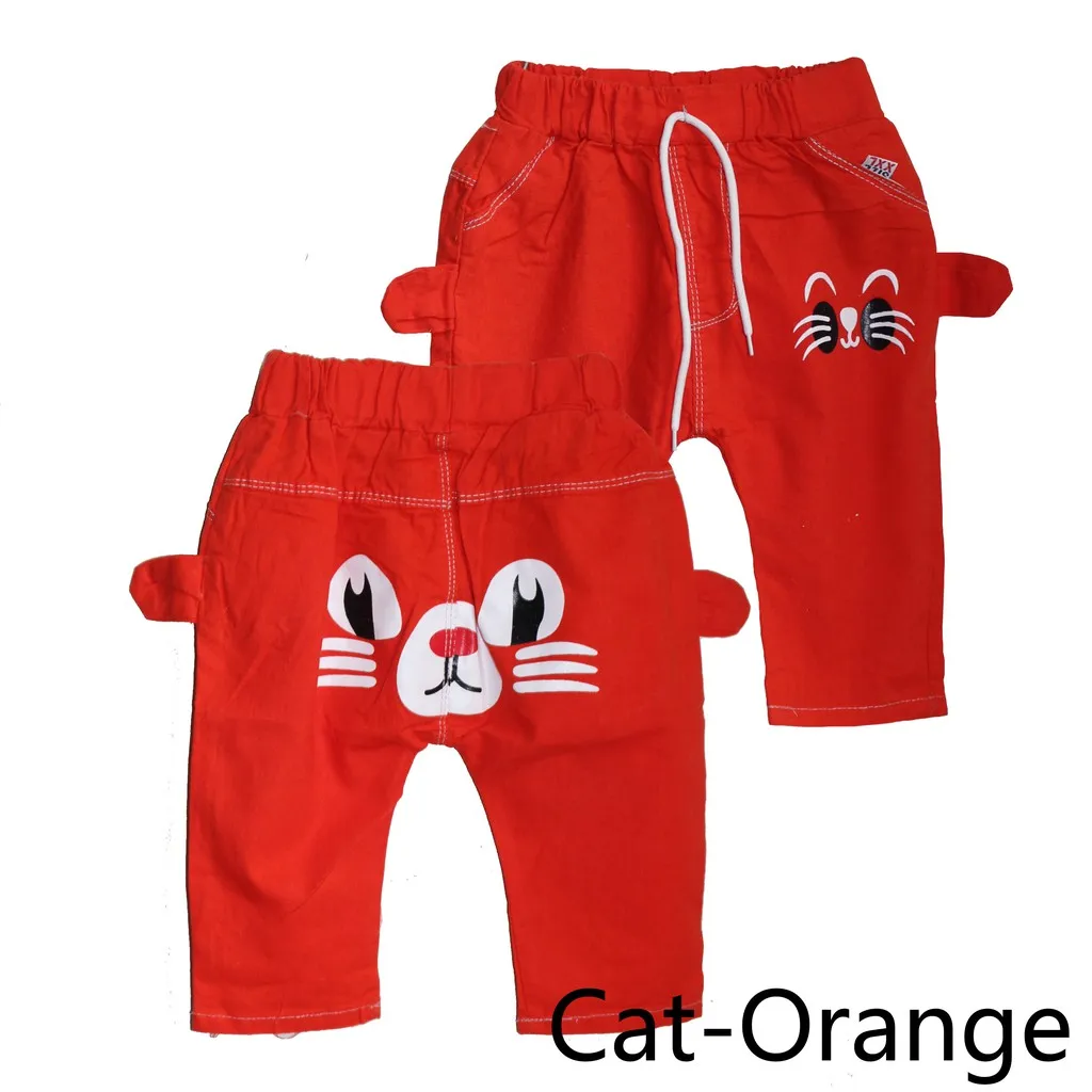 Детские эластичные брюки для мальчиков и девочек хлопковые льняные до колена