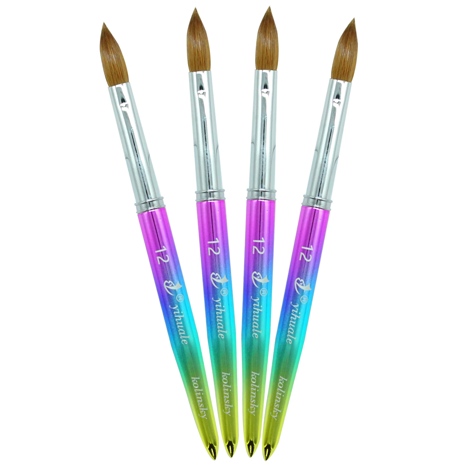 Eval Rainbow 100% соломенная щетка для волос металлическая ручка акриловая ногтей УФ