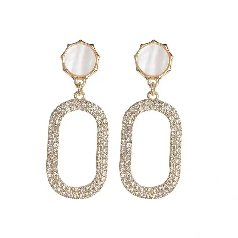 

S925 Silver Needle Shell Female Long Earrings Temperament Fashion Earrings High Sense Earrings Niche French Earrings for Women