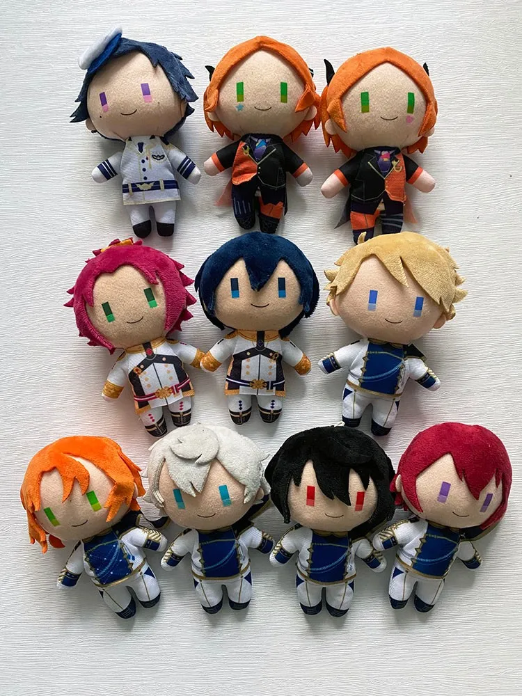 Relleno Es Idol de peluche colgante, juguetes Ensemble de estrellas Ogami Koga Amagi Rinne Himeru Tomoe Hiyori, mu&ntilde;ecas coleccionables, bolsa, anillo, juguete de regalo-2