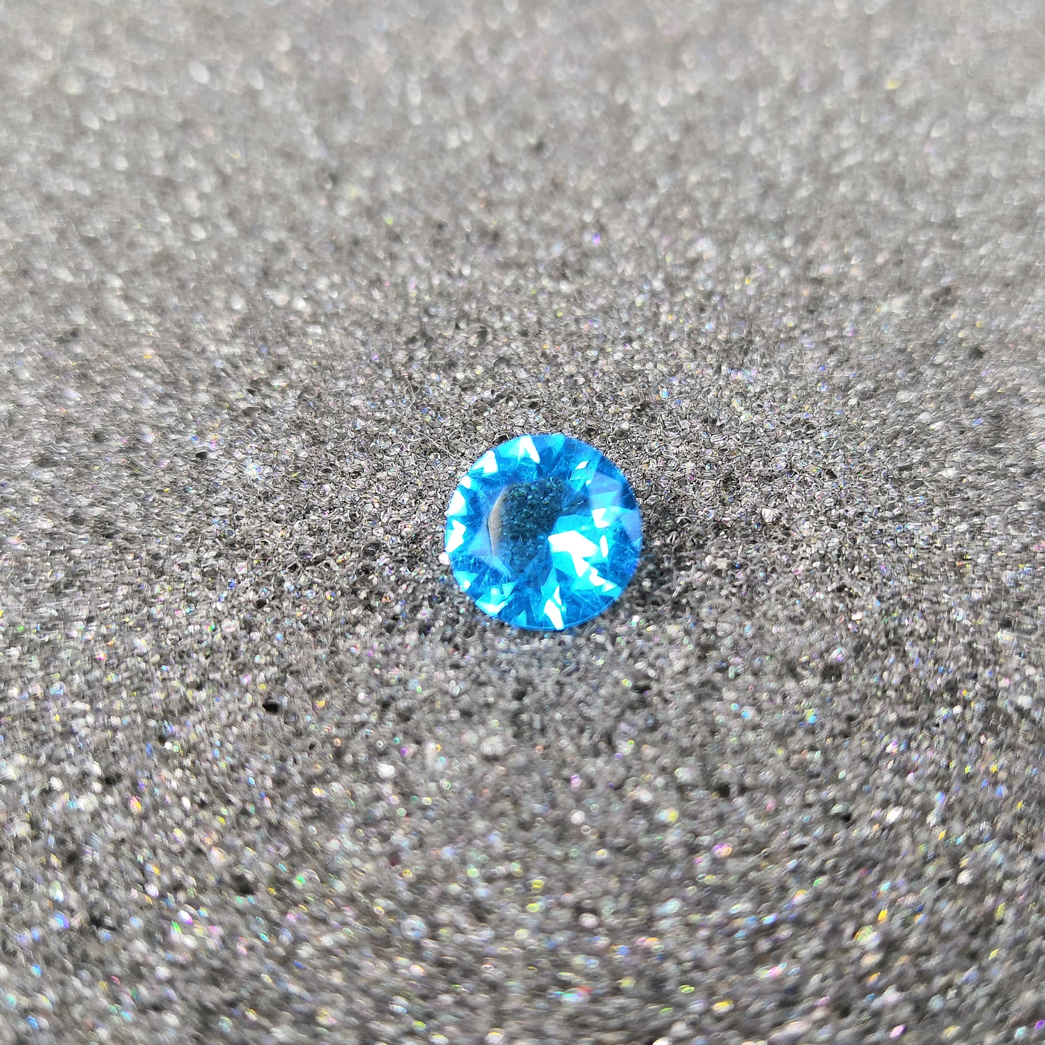 Высококачественные драгоценные камни цвет морской голубой круглая форма для