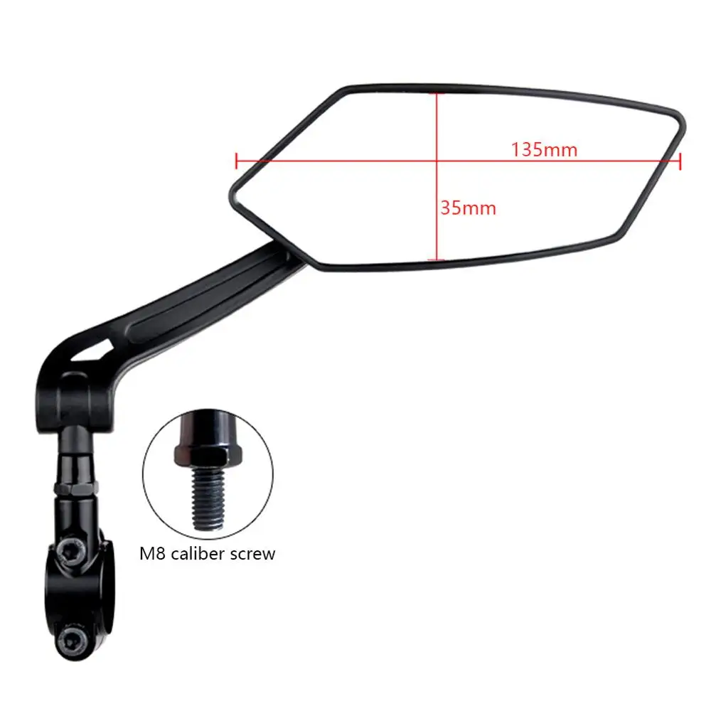 

1Pair Bicycle Rear View Mirror Set Bike Cycling Wide Range Back Sight Reflector Adjustable Left Right Mirrors Cycling Equipment