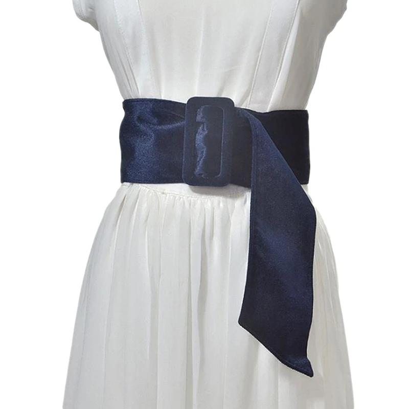 Новинка 2020 женский широкий ремень из искусственной замши с квадратным кольцом