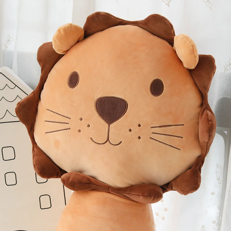

75cm Animal Pillows Soft Pillow Kids Nature Cotton Girl Gift cute lion tiger Comfortable and warm