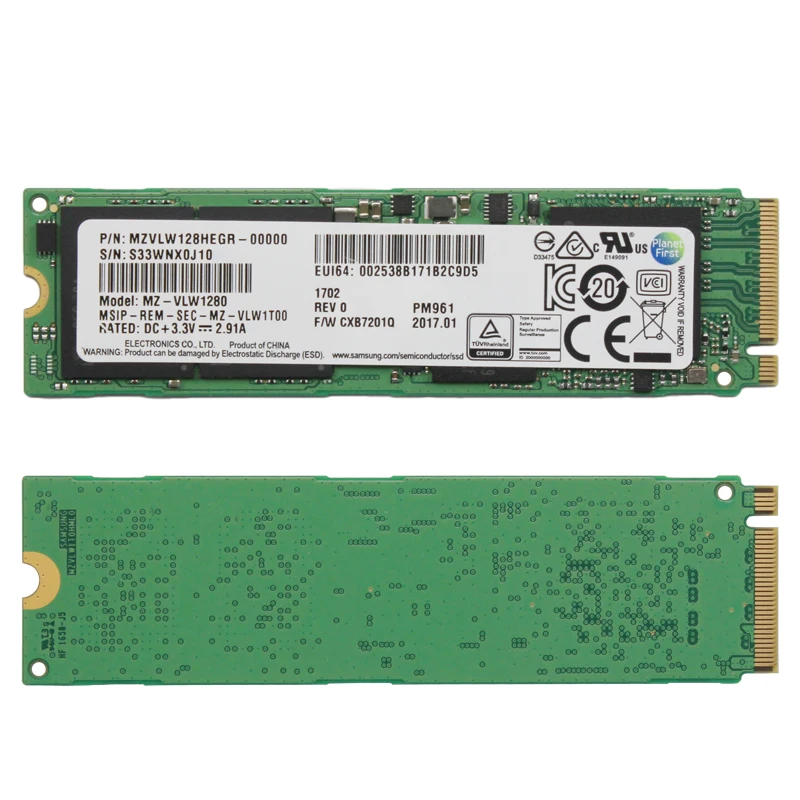 SAMSUNG SSD M.2 PM981 256 ГБ 512 1 ТБ PM961128GB твердотельного жесткого диска NVMe PCIe 3 0x4 ноутбук