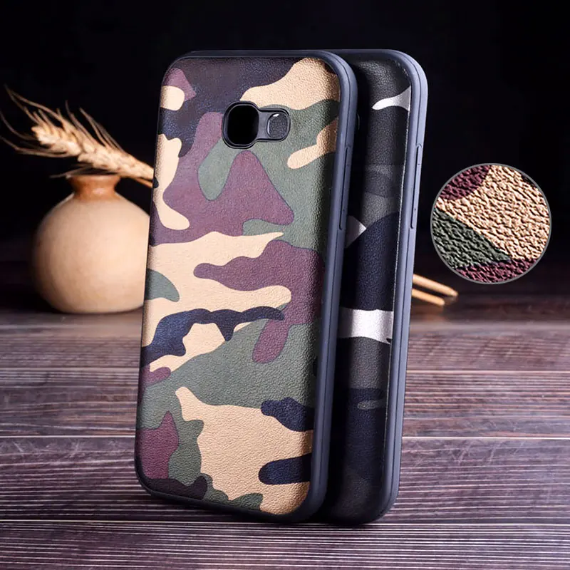 Камуфляжный кожаный чехол для Samsung Galaxy A520 A51 A71 с камуфляжным дизайном ТПУ + ПК 2в1