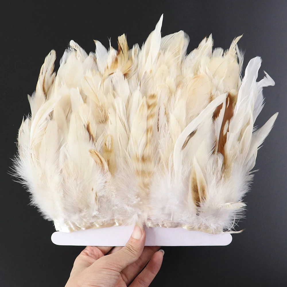 

10 meters Rooster Chicken saddle Feather Trims Fringe 10-15CM Carnival Clothing Sewing Accessory Decoration Plumes