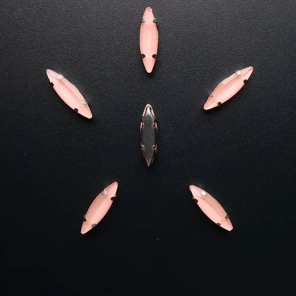 A21 Lt peach Серебряная цепь коготь настройки 50 шт./упак. 4*15 мм желейные конфеты стекло с украшением в виде кристаллов Наветт Маркиза Форма пришить стразы кристаллы одежды «сделай сам» - Цвет: A21 Lt peach