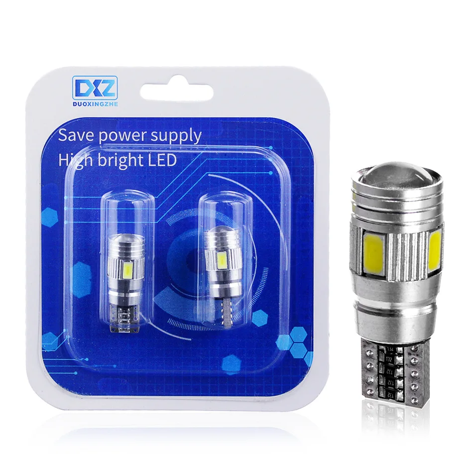 DXZ 2x Новый автомобиль T10 светодиодный Canbus W5W 5630 6SMD 12V автомобильный интерьер