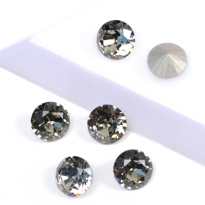 1357 Brilliant Cut Black Diamonds Shiny Gems Glass Sew On Stones With Pointback Silver Gold Claws Setting Jewlery Making | Дом и сад