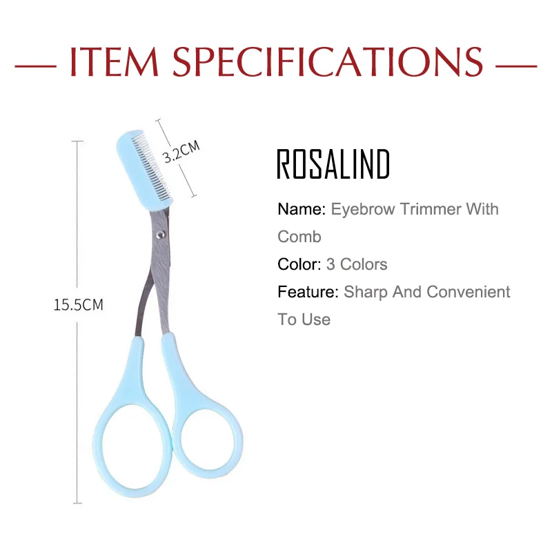 Ножницы для бровей ROSALIND триммер с лезвиями бритва зажимы волос ножницы удаления