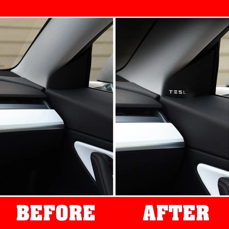 Модификация 4 шт. из алюминиевого сплава для логотипа Тесла аудио декоративные