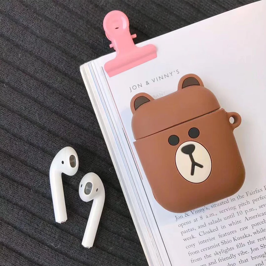 Чехол для airpods, милый мультяшный защитный чехол для airpods, беспроводной чехол для наушников air pods 2, силиконовый чехол для наушников, fundas