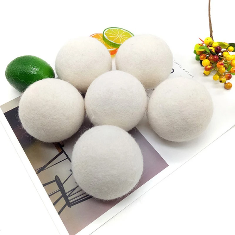 5 Wool Dryer Balls Organic Wool Natural Laundry Fabric Softener Premium Reusable