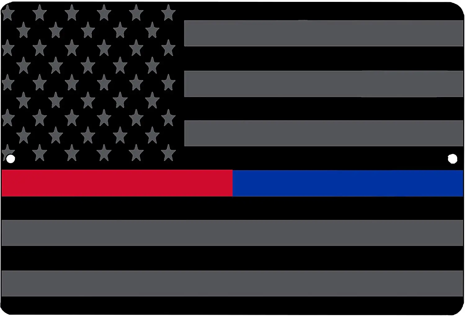 

PUSSYCAT Rogue River Tactical Thin Blue Red Line Police Officer & Firefighter Flag Poster Funny Art Decor Vintage Metal Sign