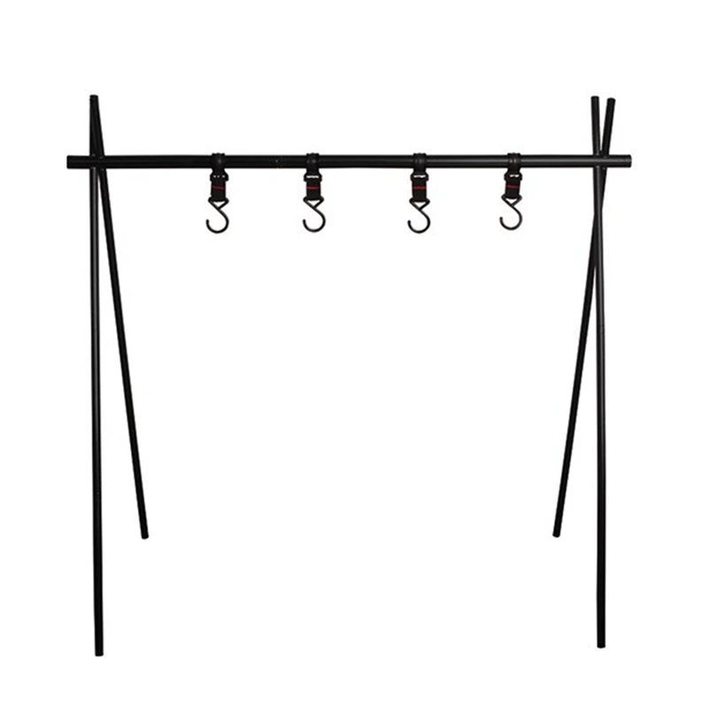 

Aluminum Alloy Hanging Rack 8Kg Bearing Weight Outdoor Camping Triangular Clothes Storage Rack