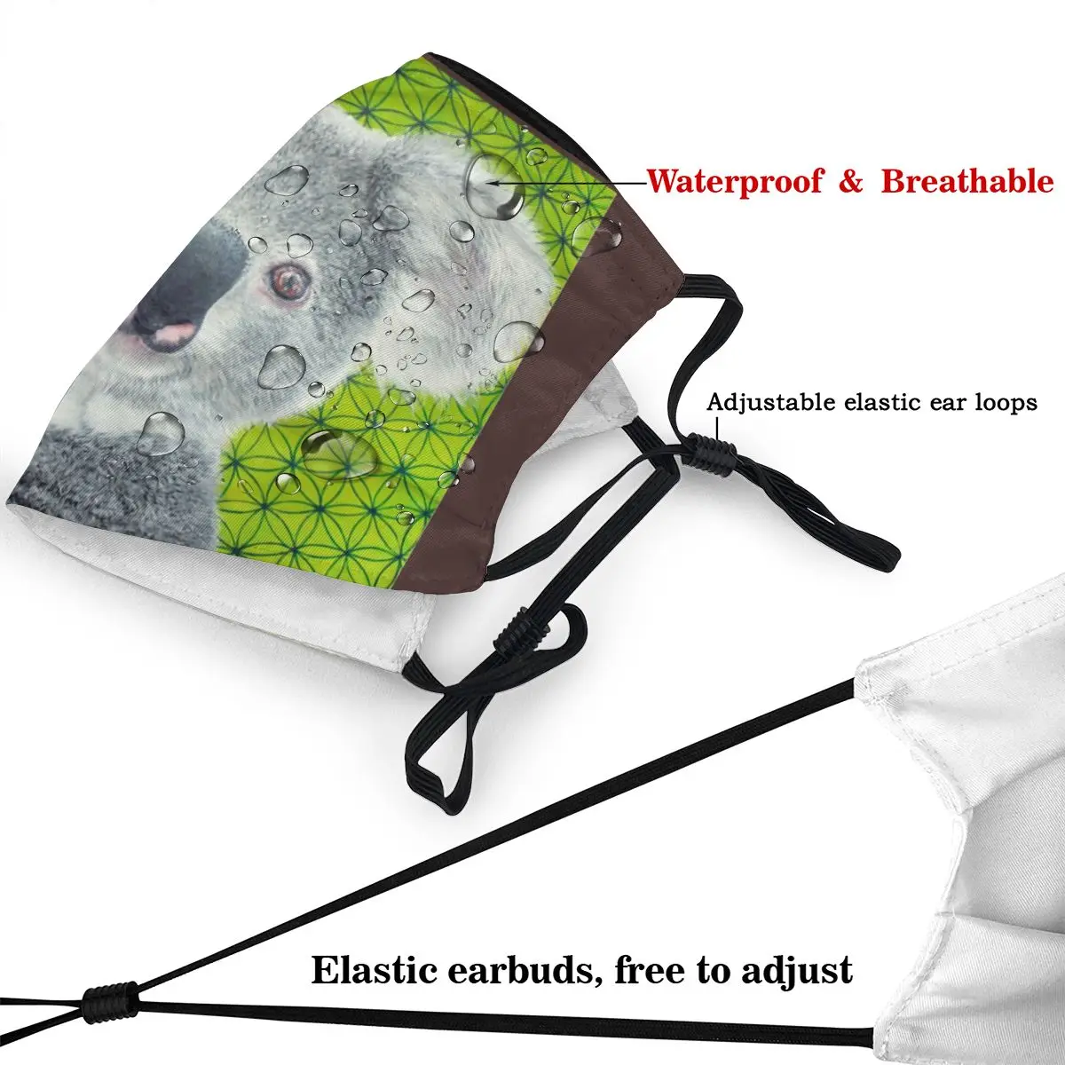 Неодноразовая маска для лица Koala с животными медведем мужская женская