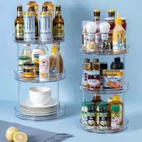 clear organizer turntable spice rack for kitchen cabinets countertop bathroom makeup pantry organization and storage