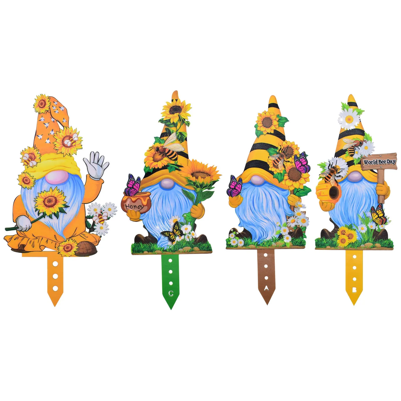 1/4 шт. красочные карликовые пчелиные цветы в гаре украшение для сада забора