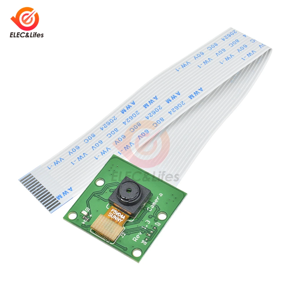 

Модуль камеры OV5647 1080p для Raspberry Pi 3 B + камера 5 Мп HD веб-камера + 15 см FFC совместим с Raspberry Pi Model B + Plus /3 /2