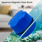 Аквариумные аксессуары, Магнитная щетка для очистки стекла, плавающий скребок для водорослей, изогнутое стекло для очистки окон, товары для водных питомцев
