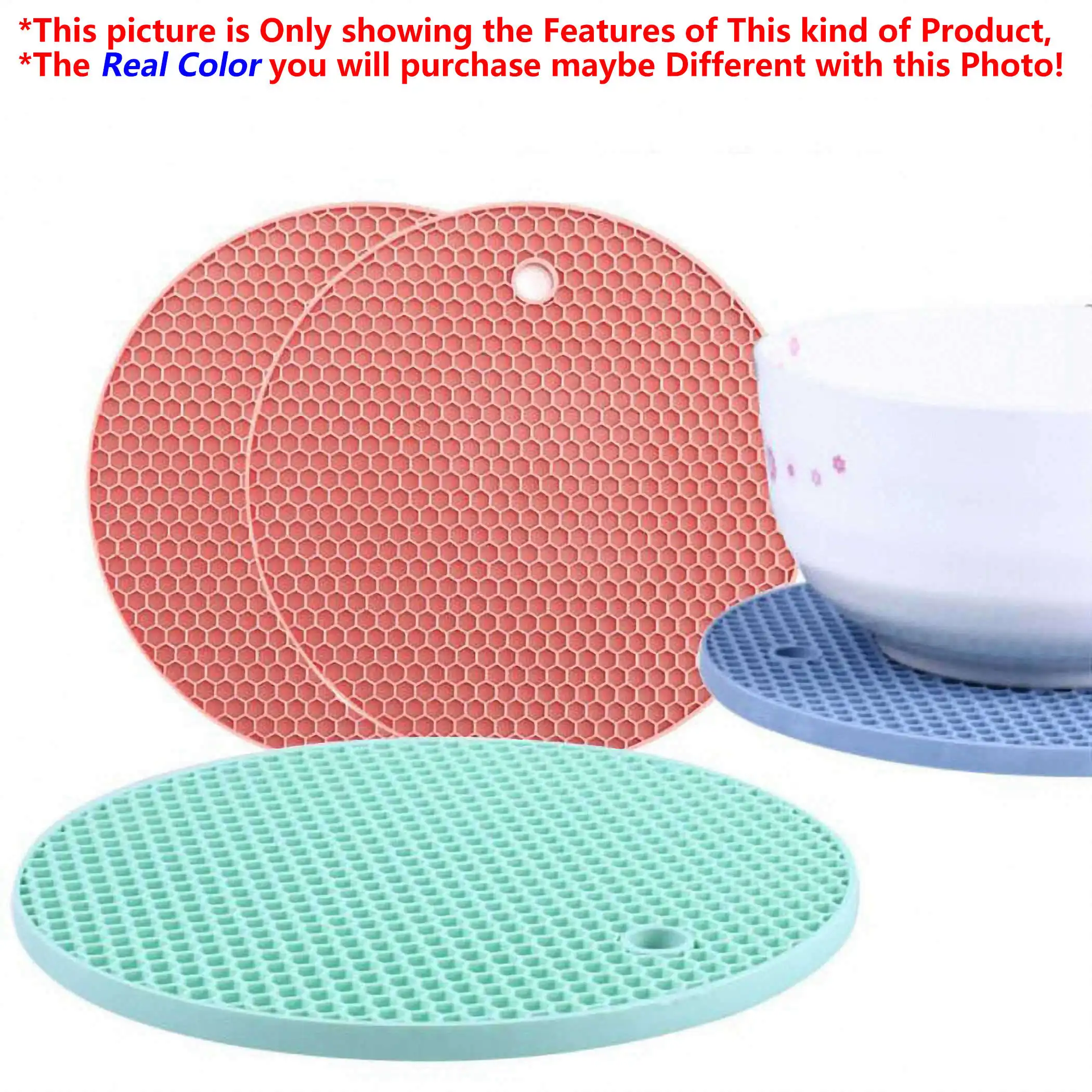 Виды силиконовых термостойких столовых салфеток в форме Honeycombed круглый стол для