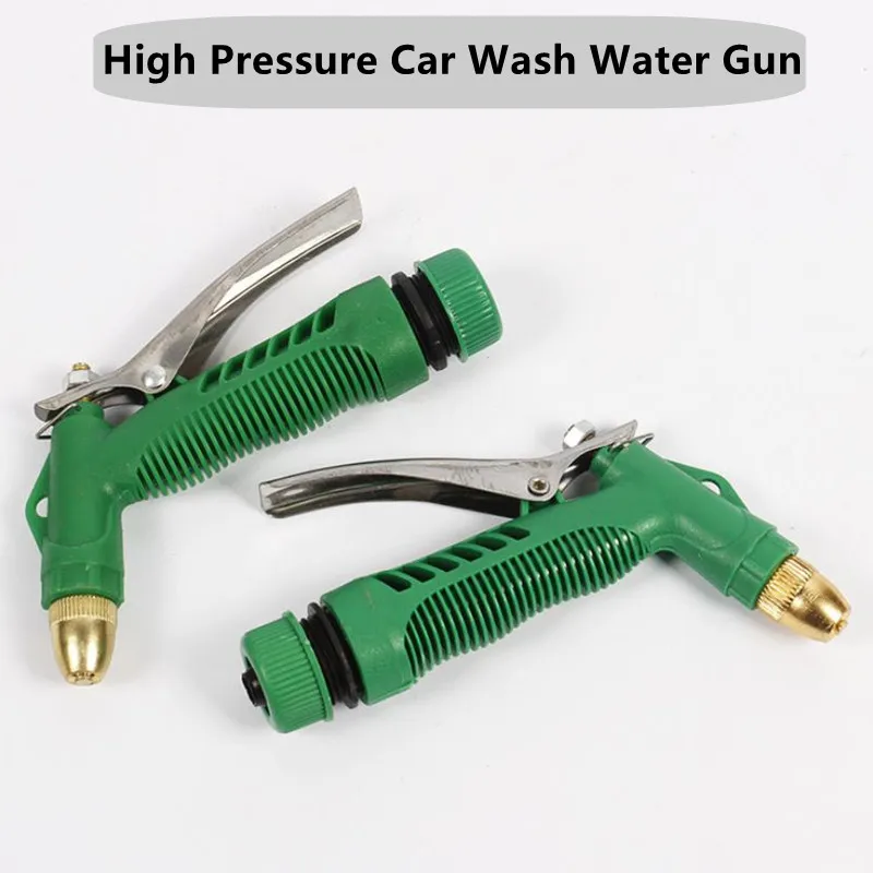 

Professional Washing Water Gun Adjustable Car Truck Copper Head Spray Green Handle High Pressure Multifunctional Accessories