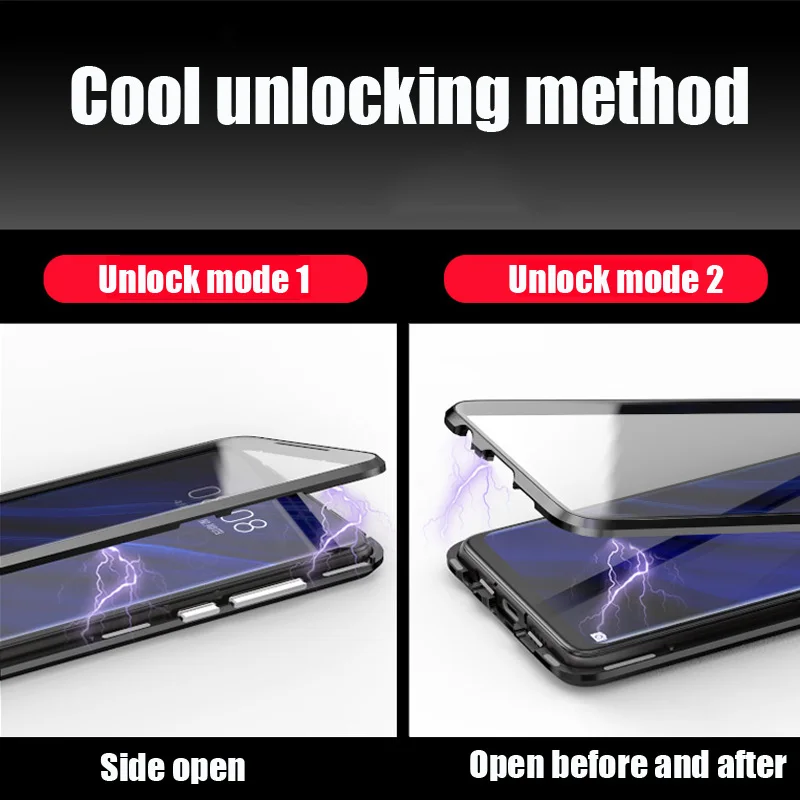 Металлический чехол с магнитной адсорбцией для iPhone 11 Pro 7 8 Plus задняя Магнитная