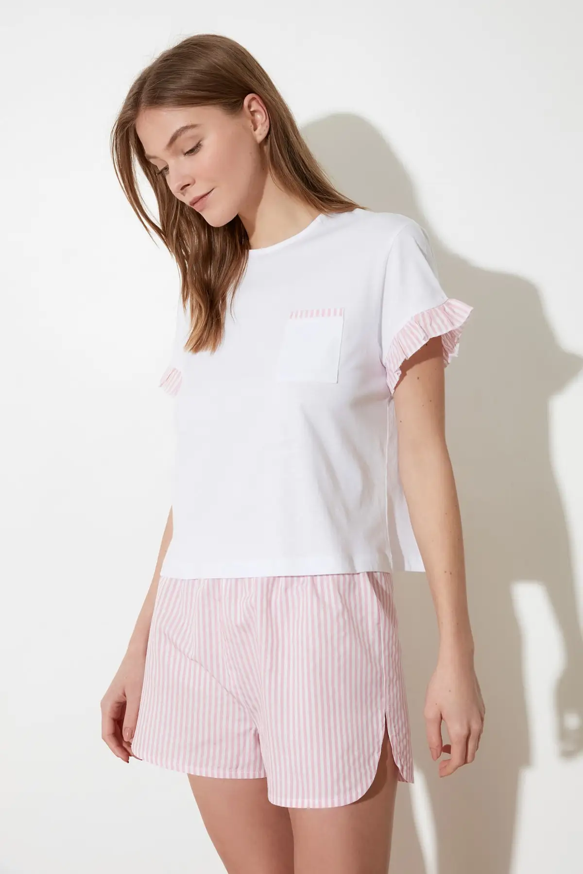 

Trendyol Striped Woven Pajamas set THMSS21PT0084
