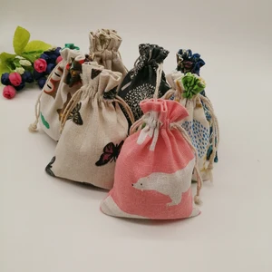20 шт., стильные сумки для ювелирных изделий, Сумка с кулиской, Джутовая сумка, сумка из хлопка, маленькие сумки для хранения ювелирных изделий, Подарочная сумка Diy