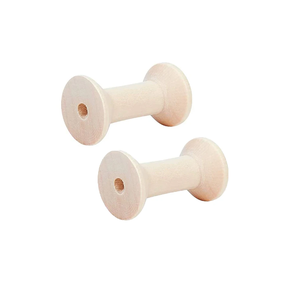 10pcs Wooden Empty Thread Spools Natural Color Spool Coils Winder for Sewing Cross Stitch Supplies Accessories | Дом и сад