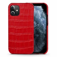 for iphone 12 5 4 6 1 6 7 inch case luxury genuine leather crocodile pattern shockproof cover for iphone 11 pro max case funda