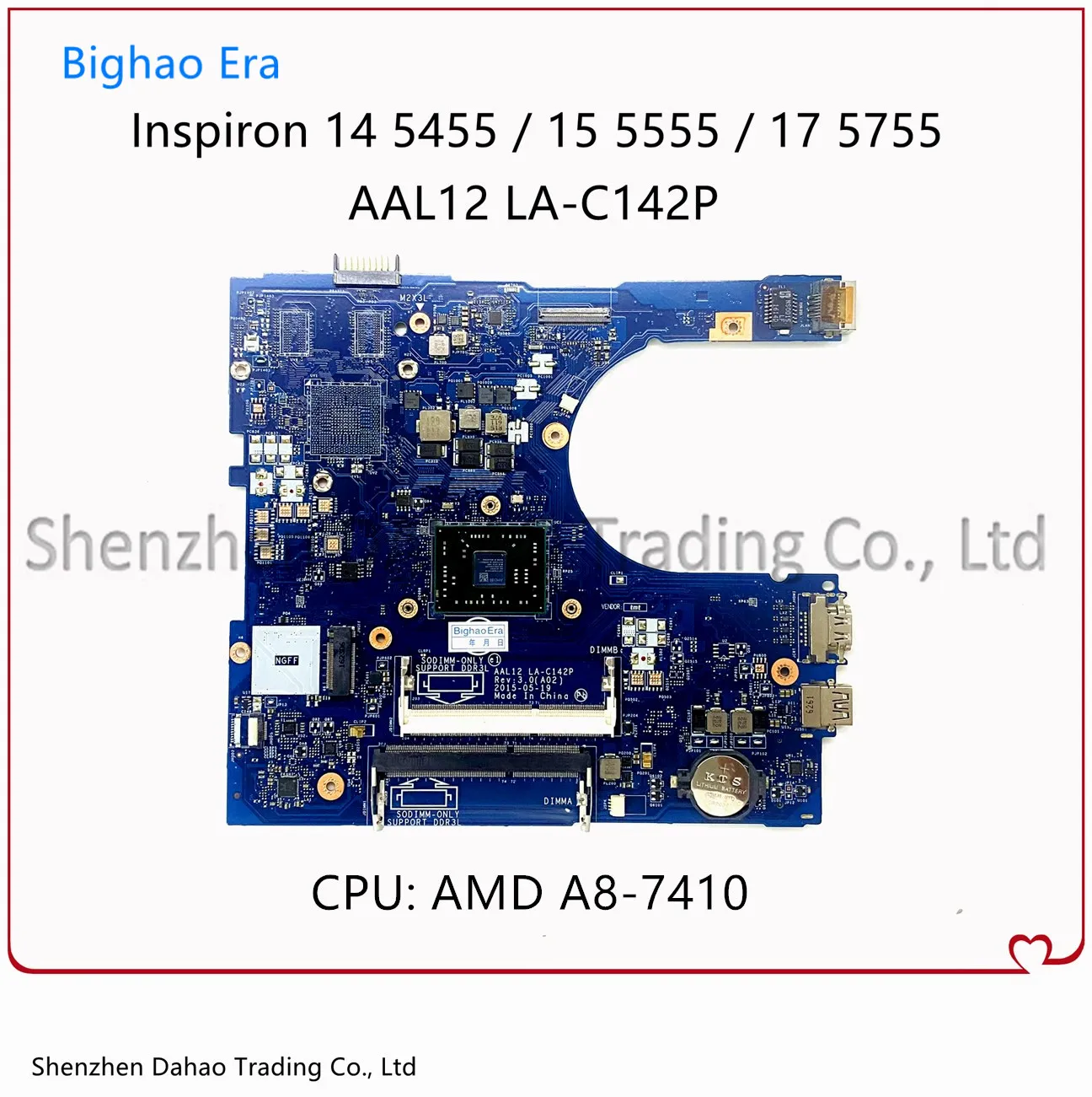

Фонарь 01N0C6 1N0C6 для Dell Inspiron 15 5000 5455 15 5555 5755, материнская плата ноутбука, материнская плата 100%, полностью протестирована