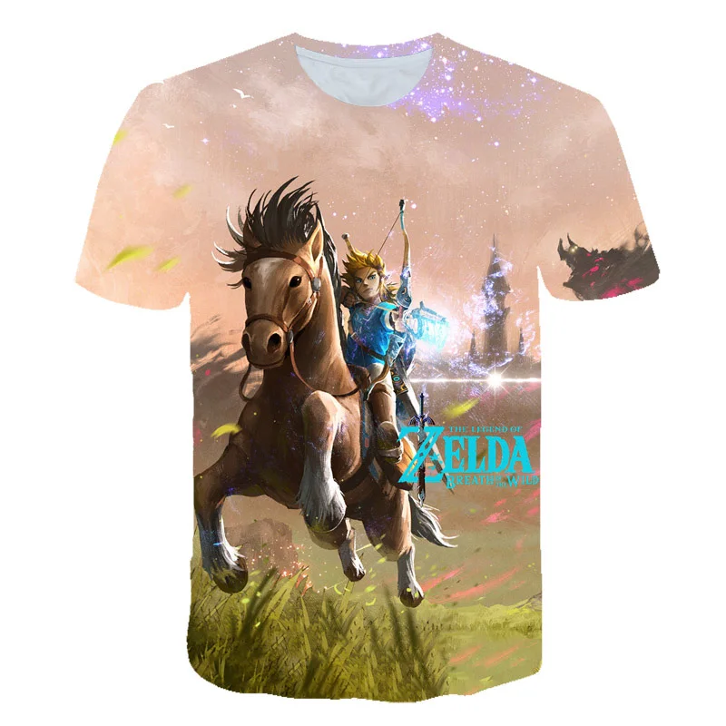 

Summer Kids Clothes T Shirt Breath of The Wild Link Champion Zelda Children T-Shirt For Boys And Girls Toddler Short-Sleeved Tee