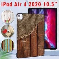 for apple ipad air 4 10 9 inch tablet case wood pattern hard cover case free stylus