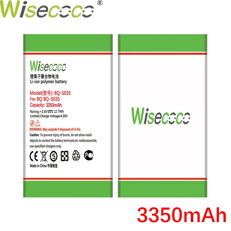 

WISECOCO 3350mAh Battery For BQ BQS 5035 BQ-5035 Velvet Mobile Phone Latest Production High Quality Battery+Tracking Number