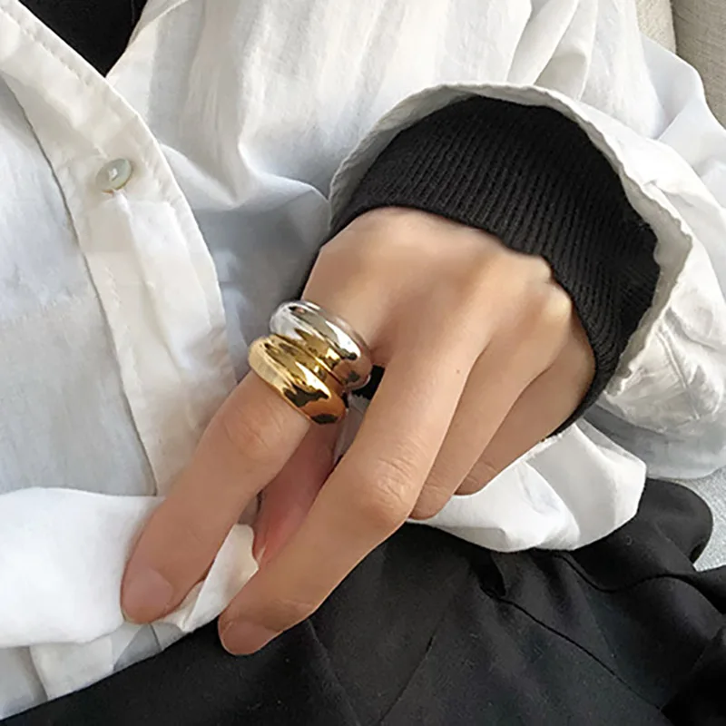 

JMYUMI Minimalist 925 Sterling Silver Adjustable Rings for Women Couples Fashion Creative Design Birthday Party Jewelry Gifts