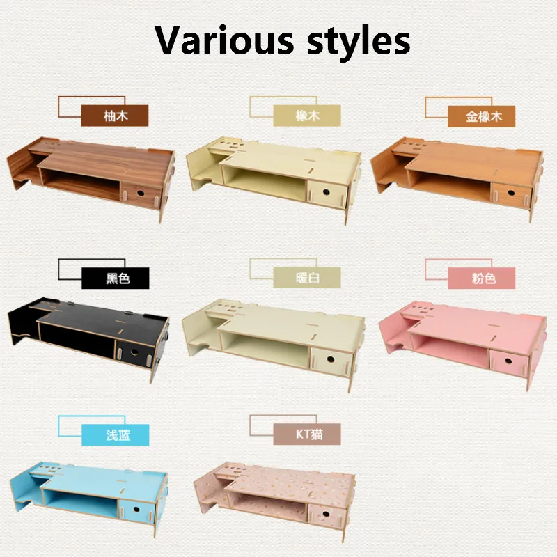 Деревянная подставка для монитора компьютерный Настольный органайзер с