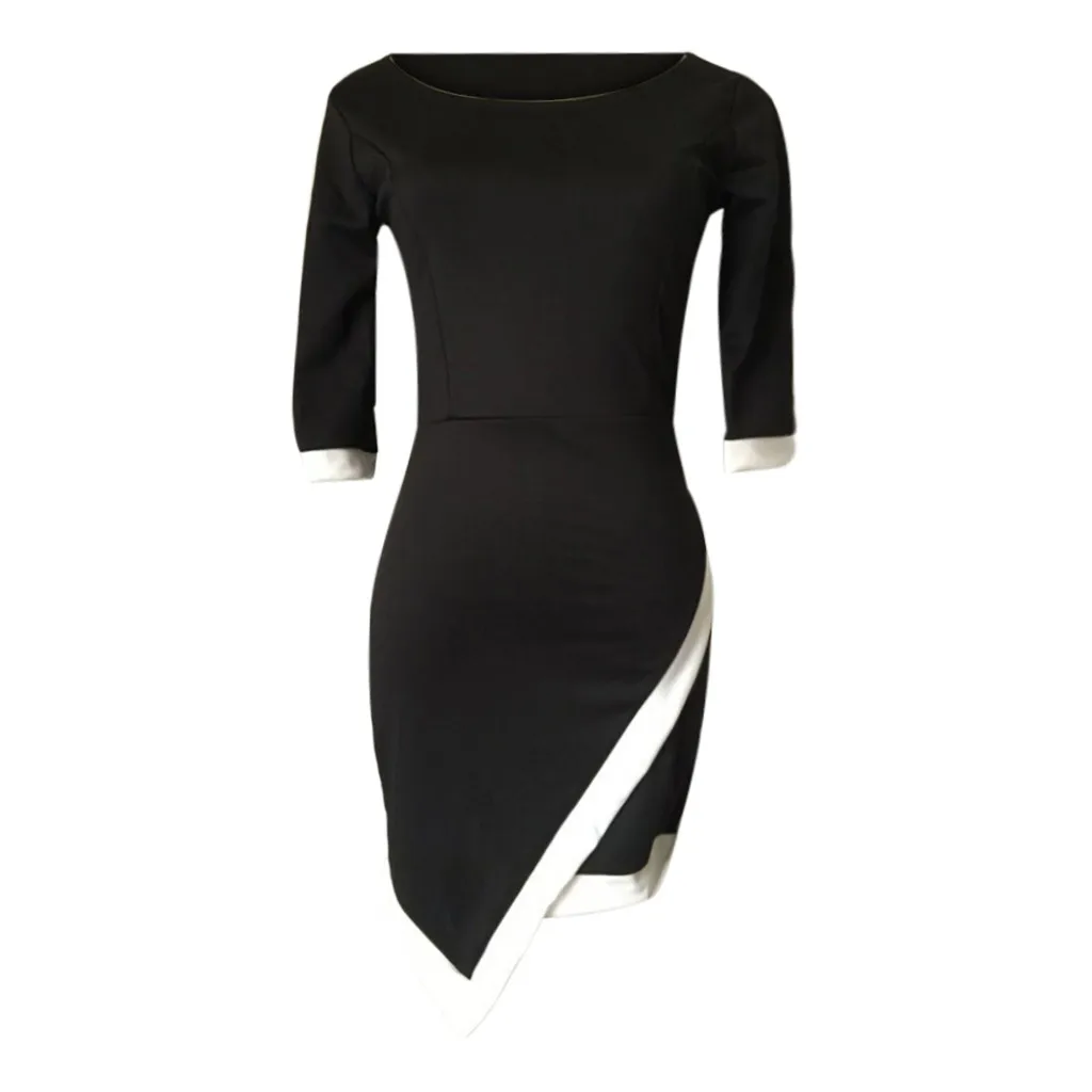 Для женщин О-образным вырезом зимний и Цвет половина с длинным рукавом